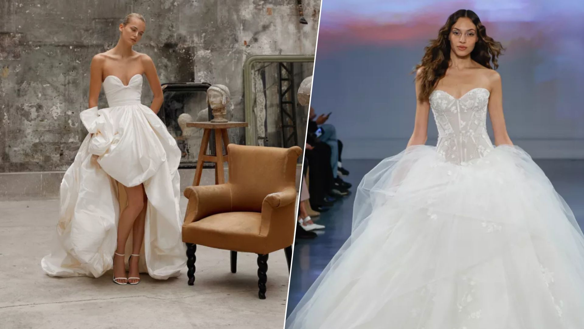 Які весільні сукні в моді у 2024 році - занижена талія і елементи чорного в тренді