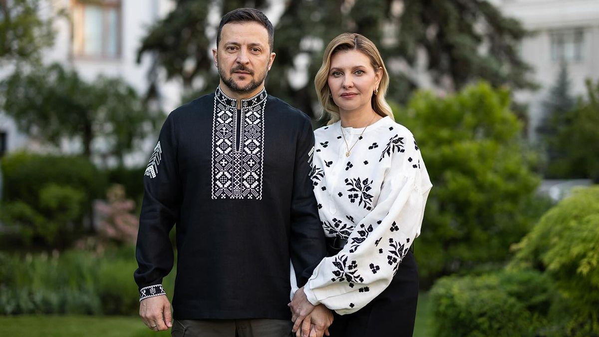 Супруги Зеленские в вышиванках от украинских брендов