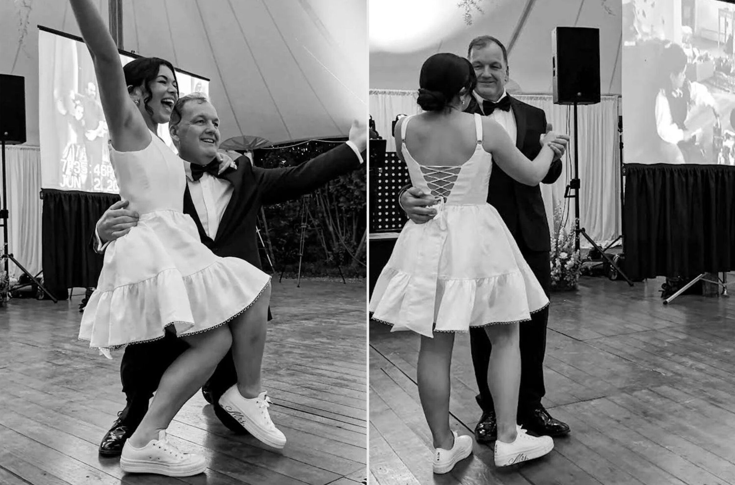 Невеста и отец воссоздали танец из детства на свадьбе - видео Невеста и отец воссоздали танец из детства на свадьбе - видео