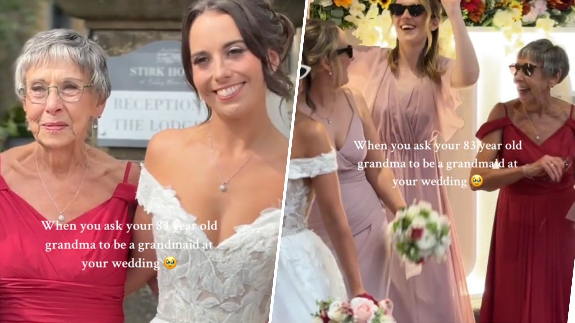 Дружкой на свадьбе стала 83-летняя бабушка невесты - видео Дружкой на свадьбе стала 83-летняя бабушка невесты - видео