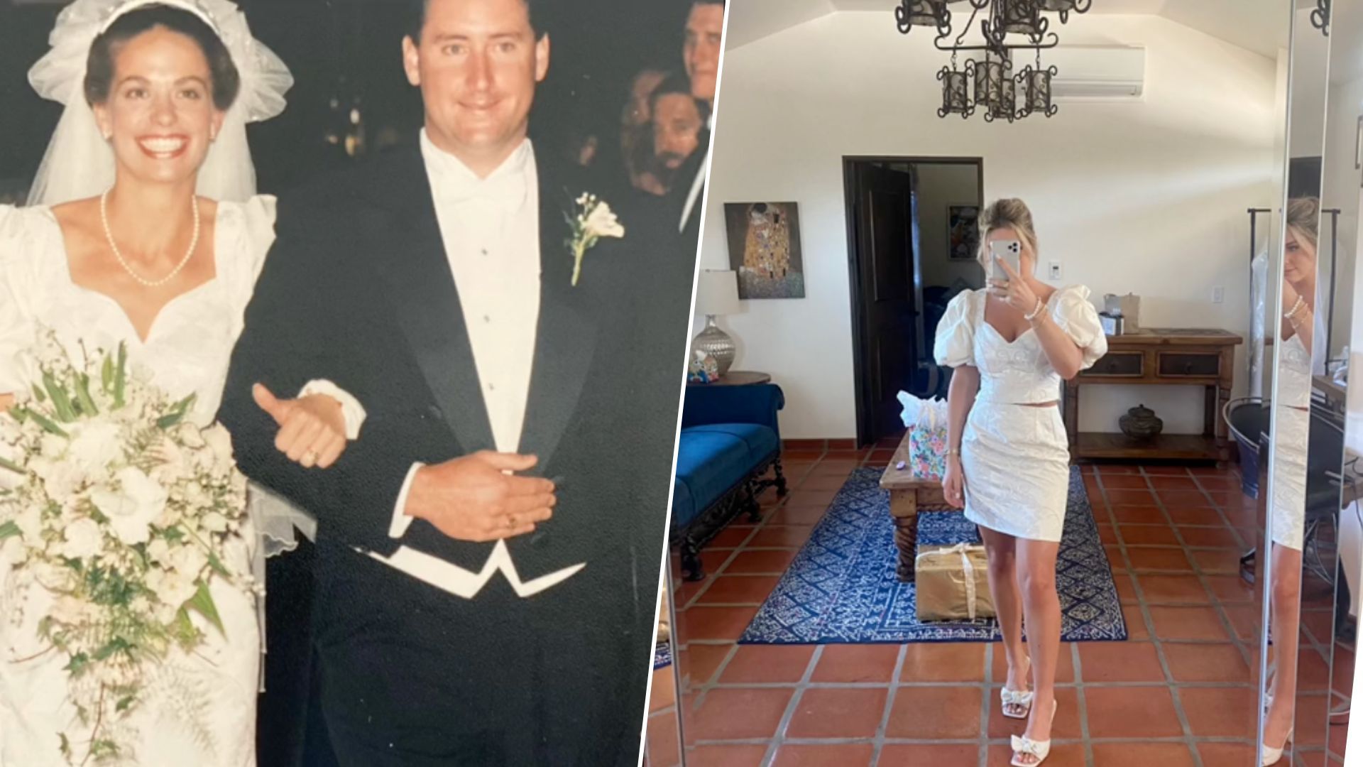 Невеста надела свадебное платье, в котором выходили замуж ее мама и бабушка - видео Невеста надела свадебное платье, в котором выходили замуж ее мама и бабушка - видео