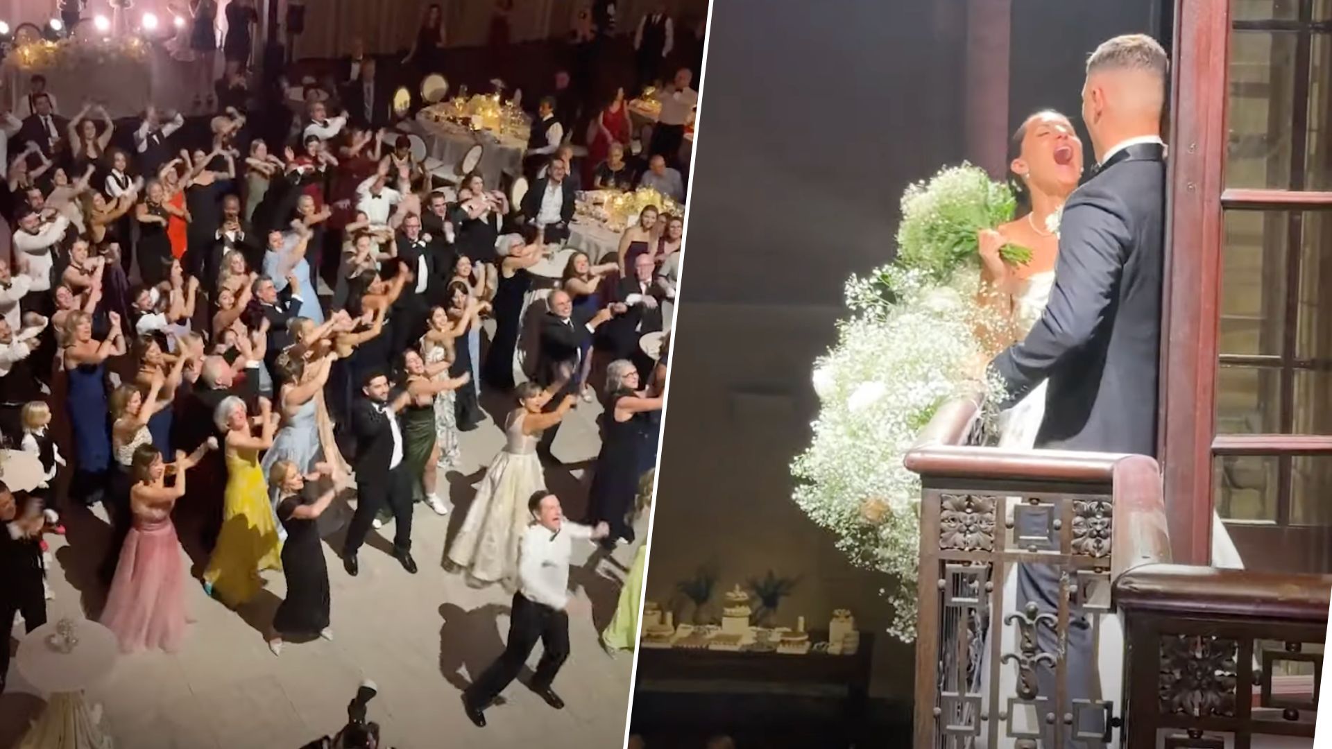 Гости исполнили танцевальный флешмоб на свадьбе - видео реакции невесты Гости исполнили танцевальный флешмоб на свадьбе - видео реакции невесты